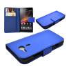 Sony Xperia SP M35h  - Leather Wallet Case Blue (OEM)